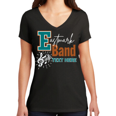Ladies V-neck Triblend - E script - (add name to front) Thumbnail